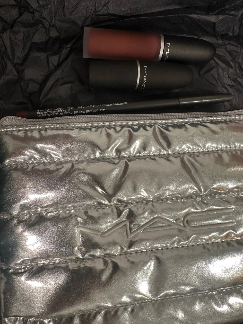 MAC Cosmetics Powder Kiss Lip Kit — Brown and Deep Berry